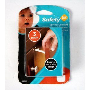 Safety 1st Spring-Loaded Cabinet & Drawer Latches 3 Pack #48447 NEW‎